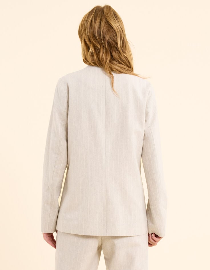 Ikks Veste De Costume Grise Rayures Tennis I.Code