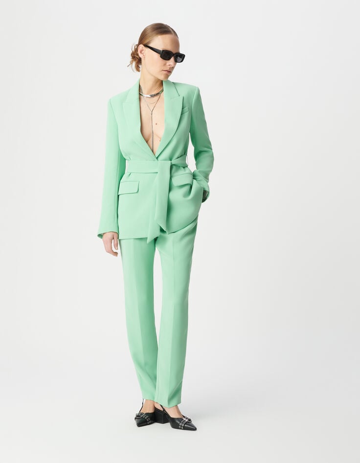 ikks Veste de costume vert polyester recyclé Femme