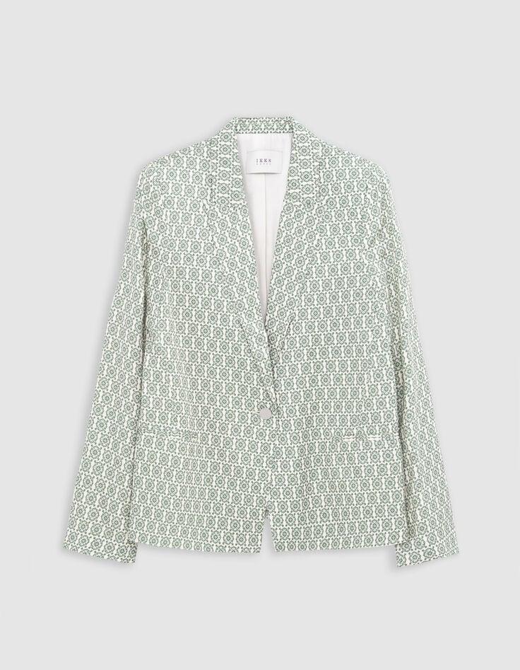 Ikks Veste De Costume Verte Imprimé Ethnique Femme