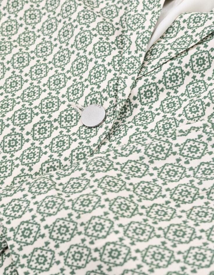 Ikks Veste De Costume Verte Imprimé Ethnique Femme