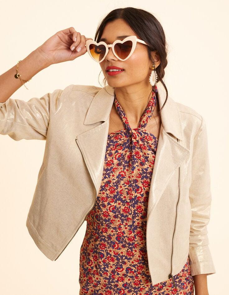 ikks Veste dorée esprit motard I.Code