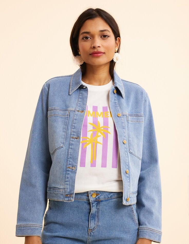 Ikks Veste En Jean Bleu I.Code