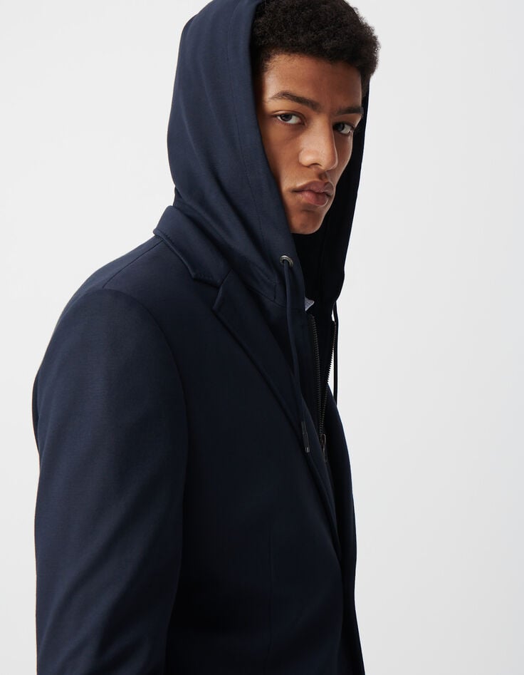 Ikks Veste Marine Avec Parementure Amovible Homme