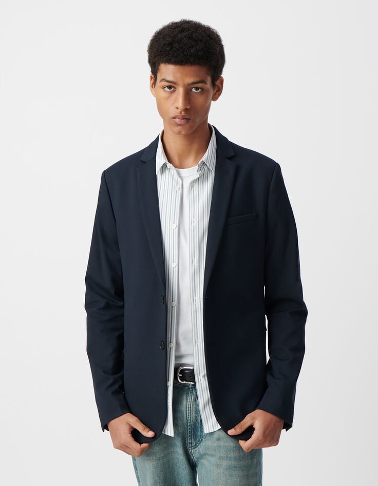 Ikks Veste Marine Interlock Homme