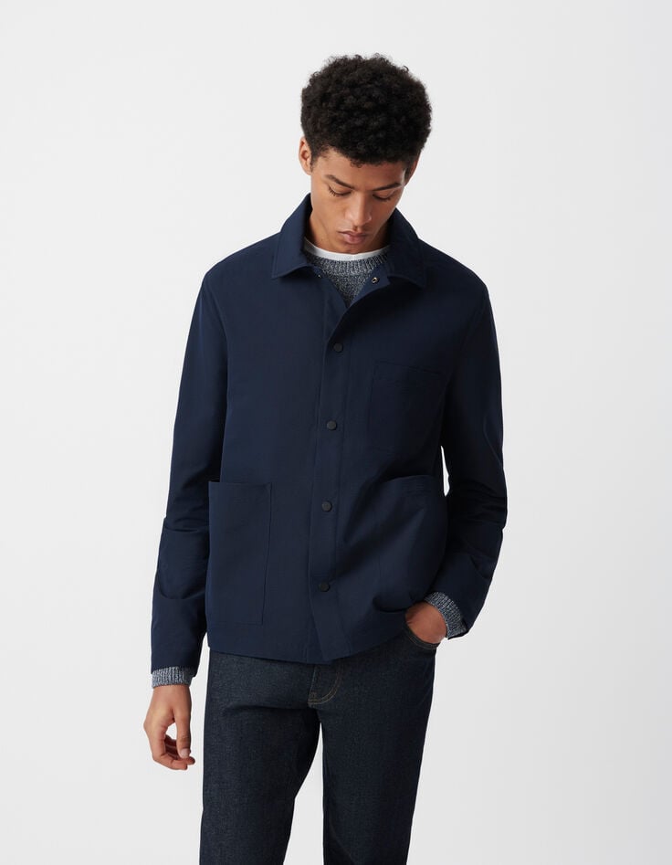 Ikks Veste Marine Seersucker COOLMAX Homme