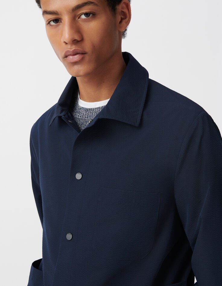 Ikks Veste Marine Seersucker COOLMAX Homme