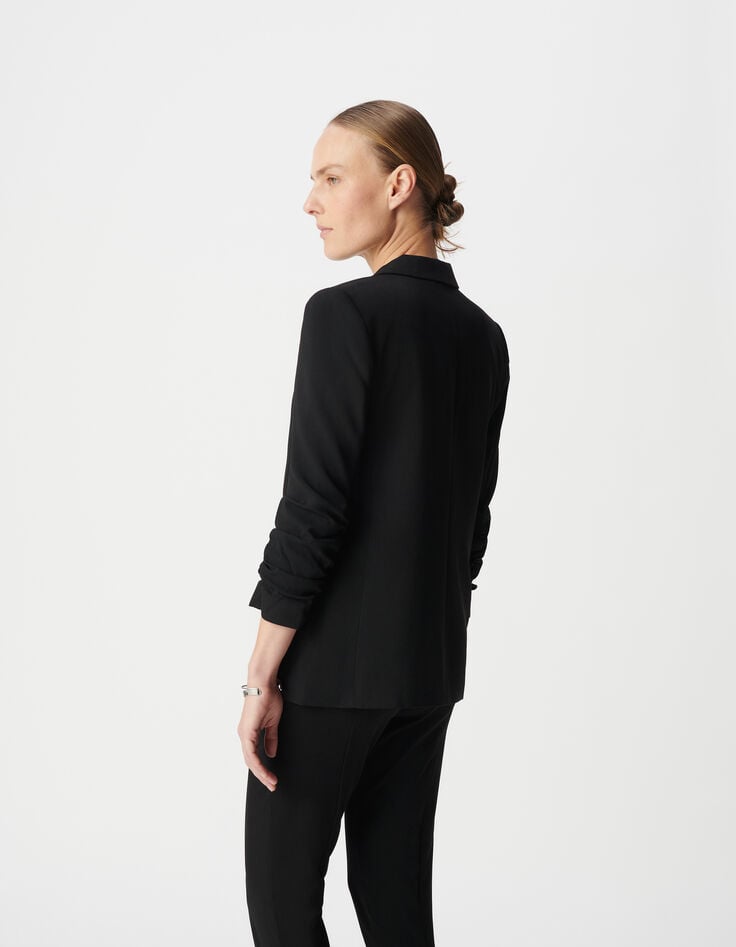 Ikks Veste Tailleur En Crêpe Coloris Noir Femme