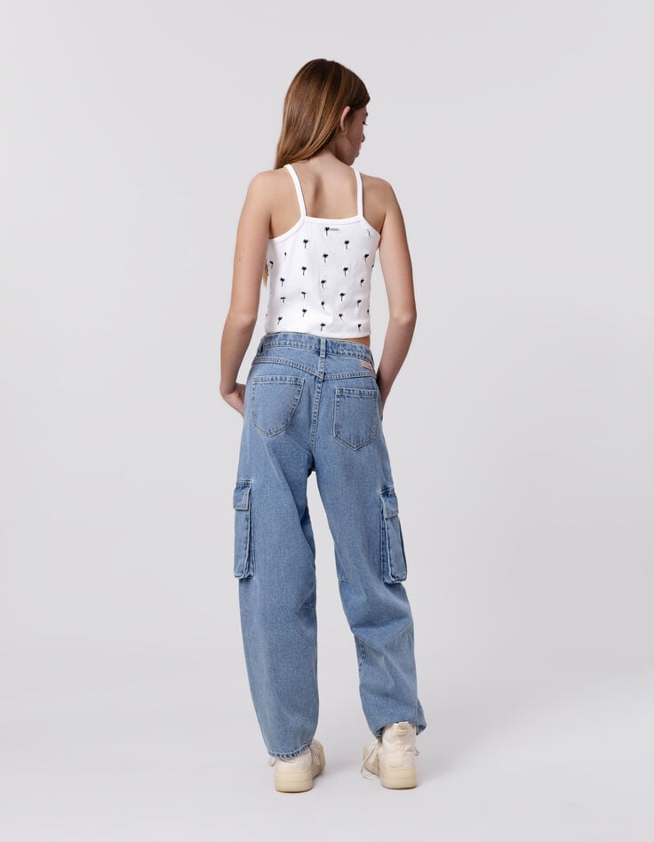 Ikks Jean BALLOON Bleu Waterless Poches Battle Fille