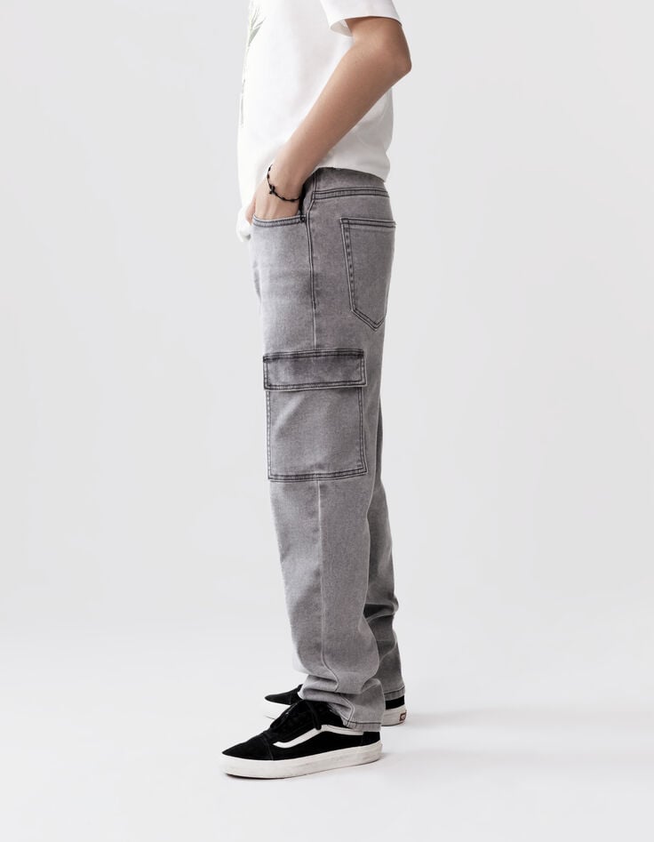 ikks Jean BATTLE gris Waterless maille knitlook garçon