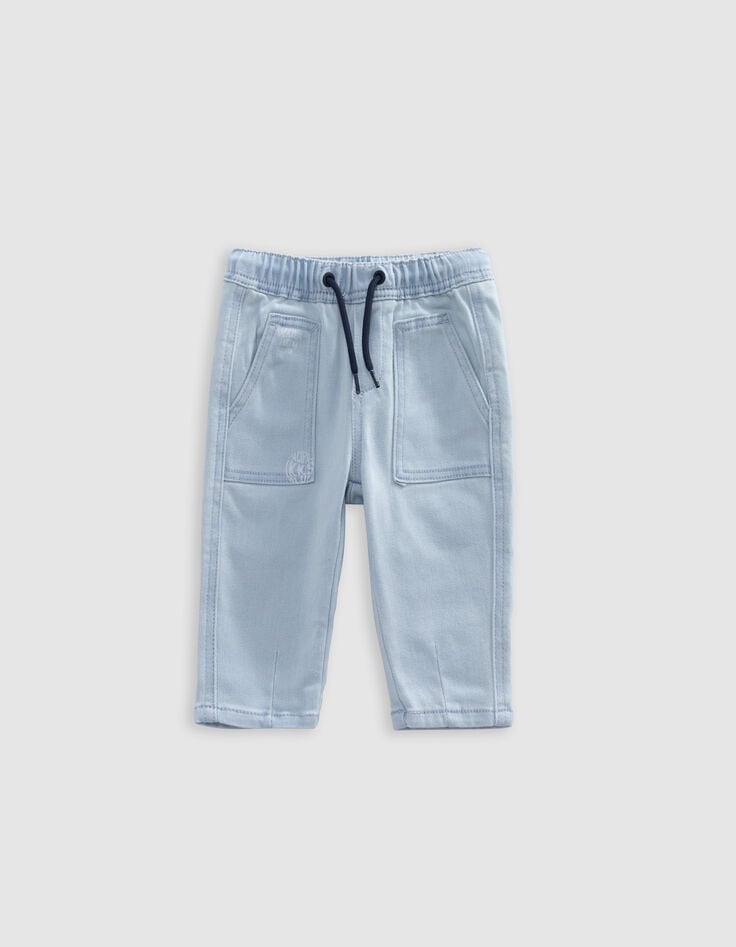 ikks Jean bleu maxi poches taille élastiquée bébé garçon