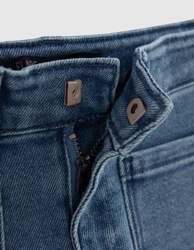 Ikks Jean FLARE Bleu Waterless Poches Plaquées Fille