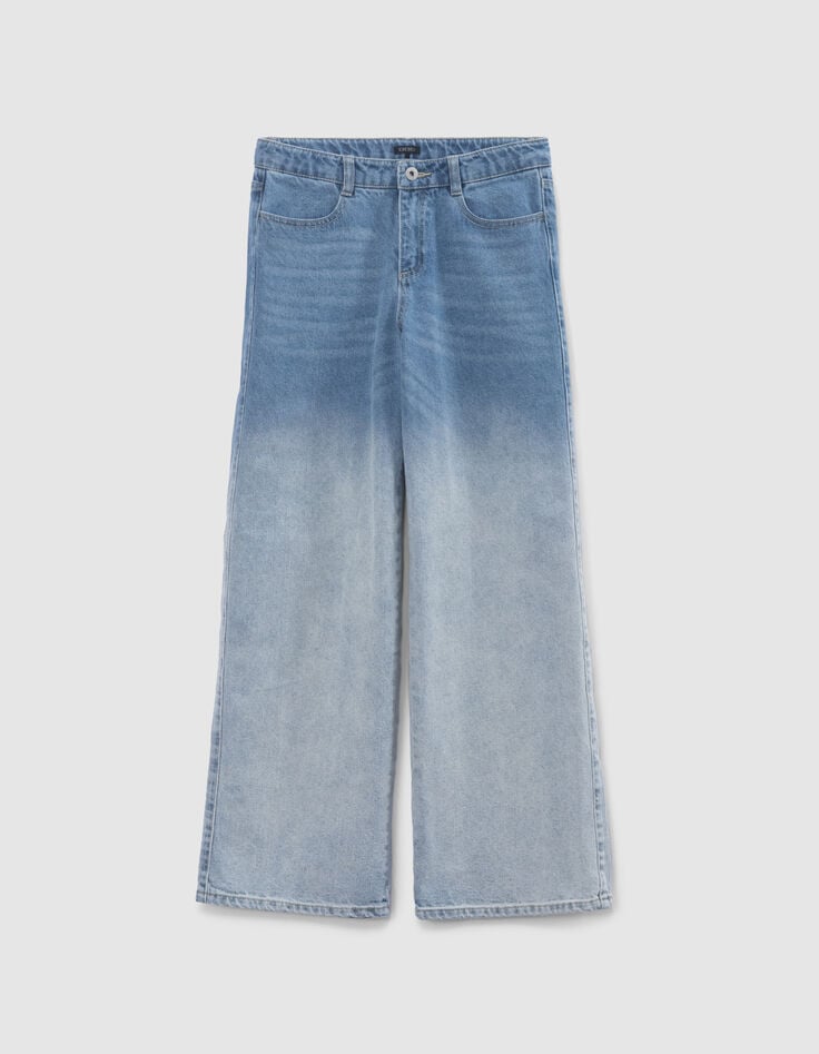 Ikks Jean LARGE Bleu Waterless Effet Deep Dye Fille