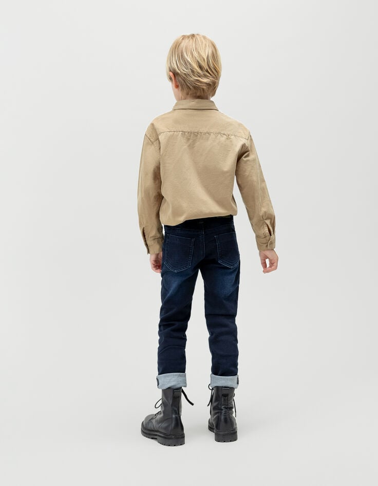 Ikks Jean Slim Blue Black Surpiqûres Chevrons Garçon