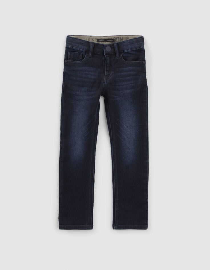 Ikks Jean Slim Blue Black Surpiqûres Chevrons Garçon