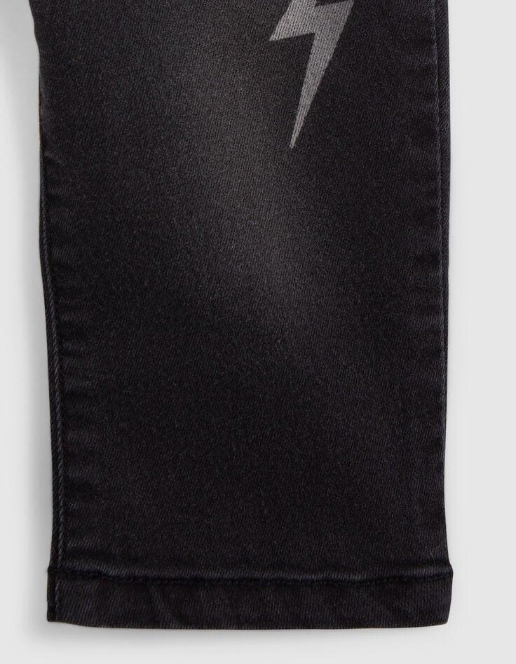 Ikks Jean Upcyclé Gris Logo Embossé Print éclair Bébé Garçon