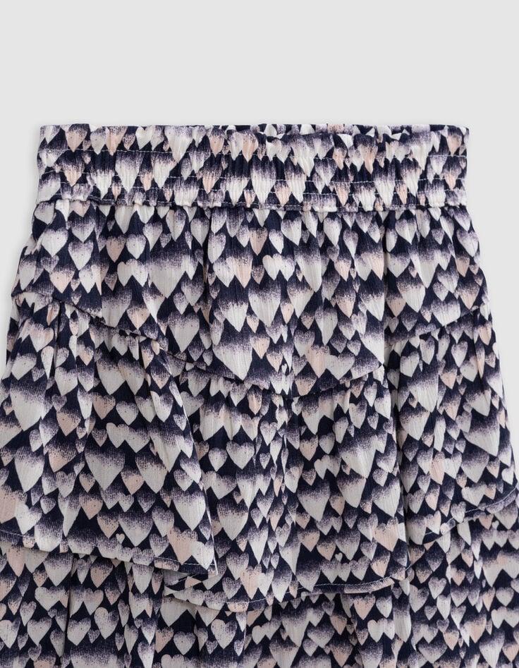 Ikks Jupe Marine LENZING™ ECOVERO™ Cœurs Fille