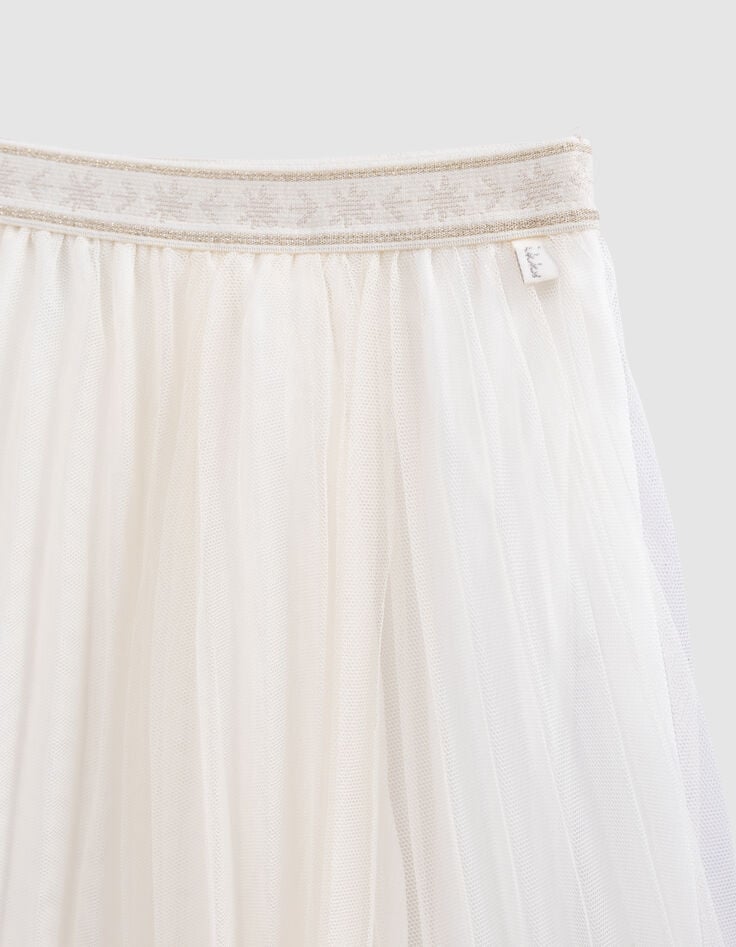 Ikks Jupe-tutu Midi écrue Plissée Asymétrique Fille