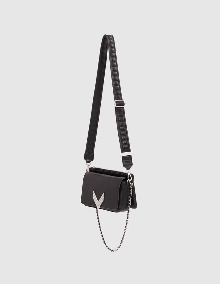 Ikks Le Sac 111 Romy En Cuir D'agneau Chrome Free Noir Femme