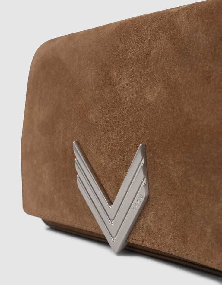 Ikks Le Sac 111 Staten Island En Cuir De Vachette Velours Femme