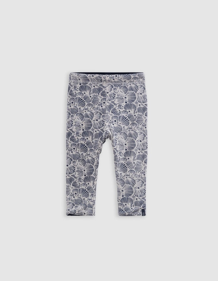 Ikks Leggings Réversible Coquillages Et Marine Bébé Fille
