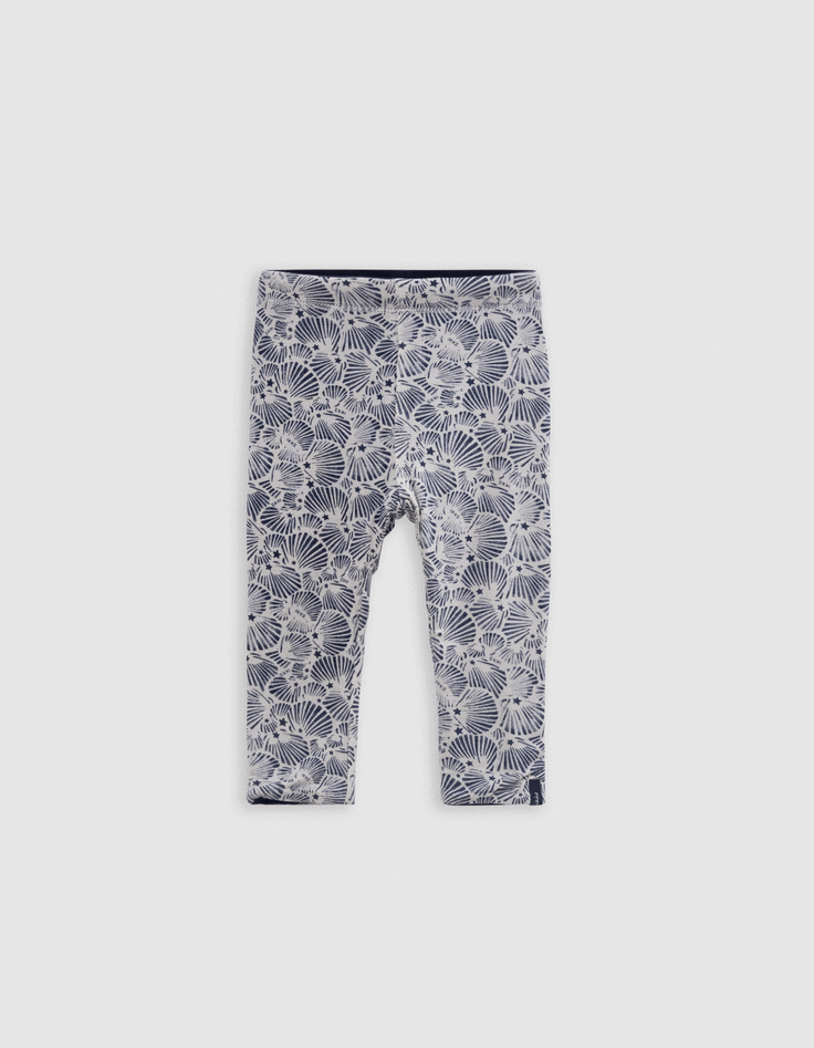 ikks Leggings réversible coquillages et marine bébé fille