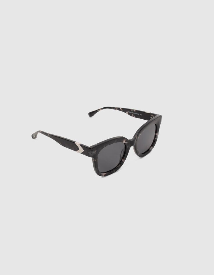 Ikks Lunettes Solaires Grises écailles Style Papillon Femme