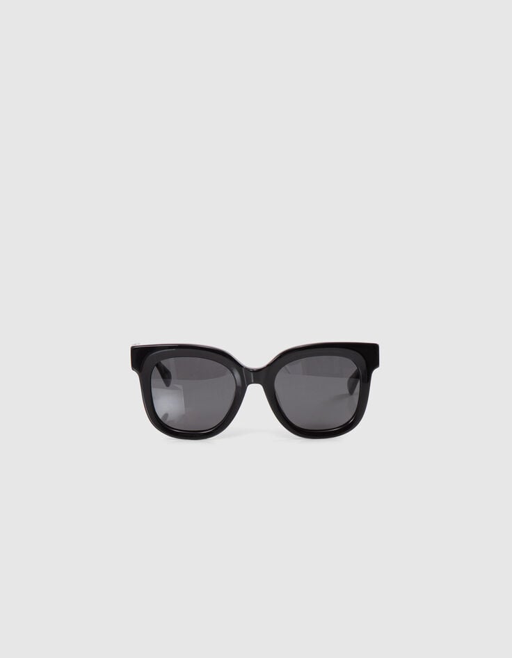 Ikks Lunettes Solaires Noires Style Oversize Papillon Femme