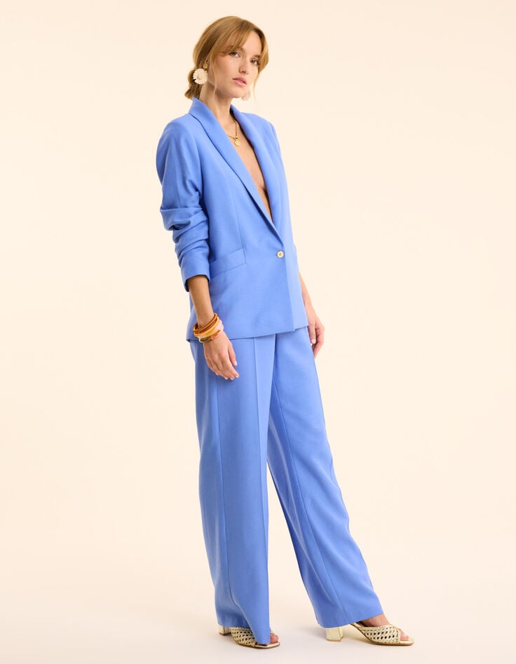 Ikks Pantalon De Costume Bleu Poches Boutonnées I.Code