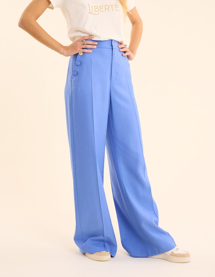 Ikks Pantalon De Costume Bleu Poches Boutonnées I.Code
