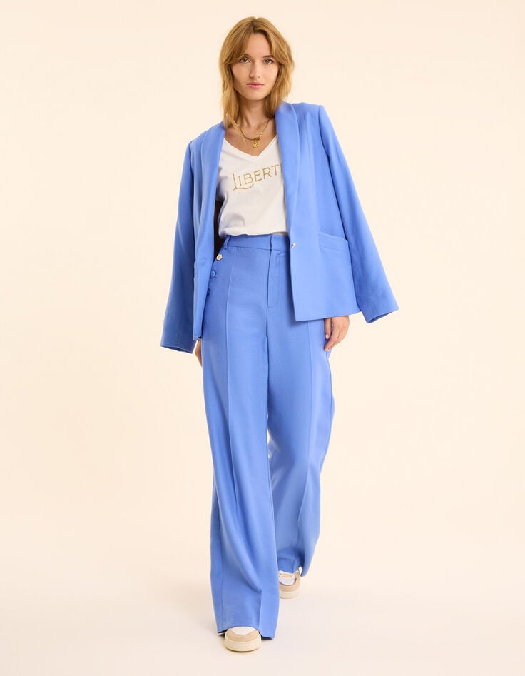 ikks Pantalon de costume bleu poches boutonnées I.Code