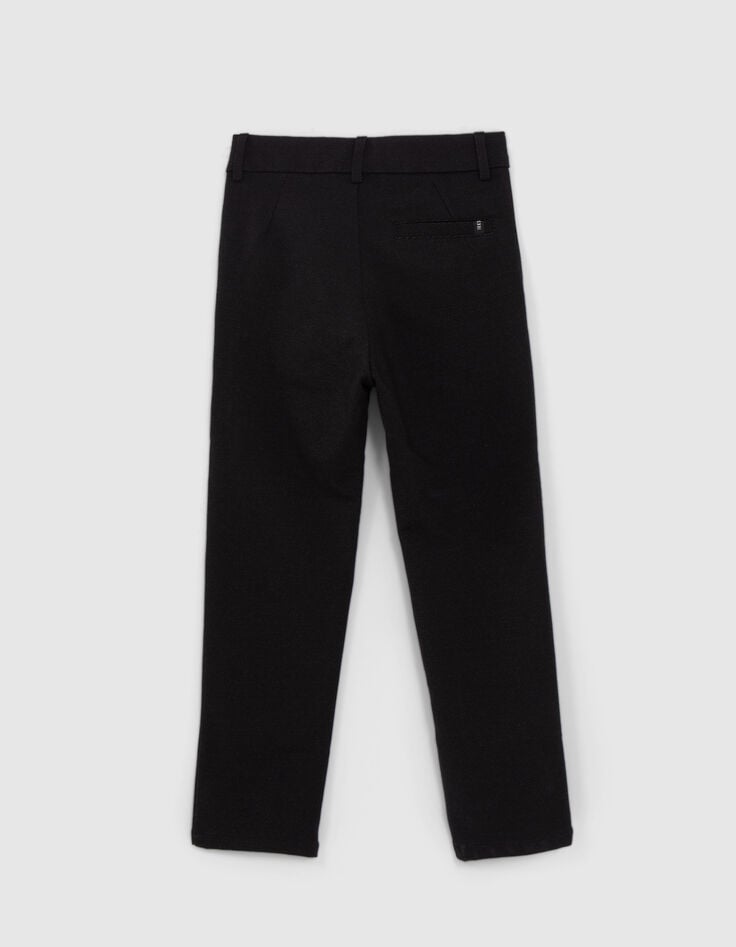 Ikks Pantalon De Costume Cérémonie Noir Faux-uni Garçon