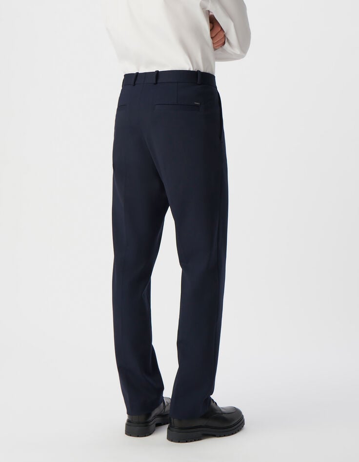 Ikks Pantalon De Costume DROIT Marine Maille Milano Homme