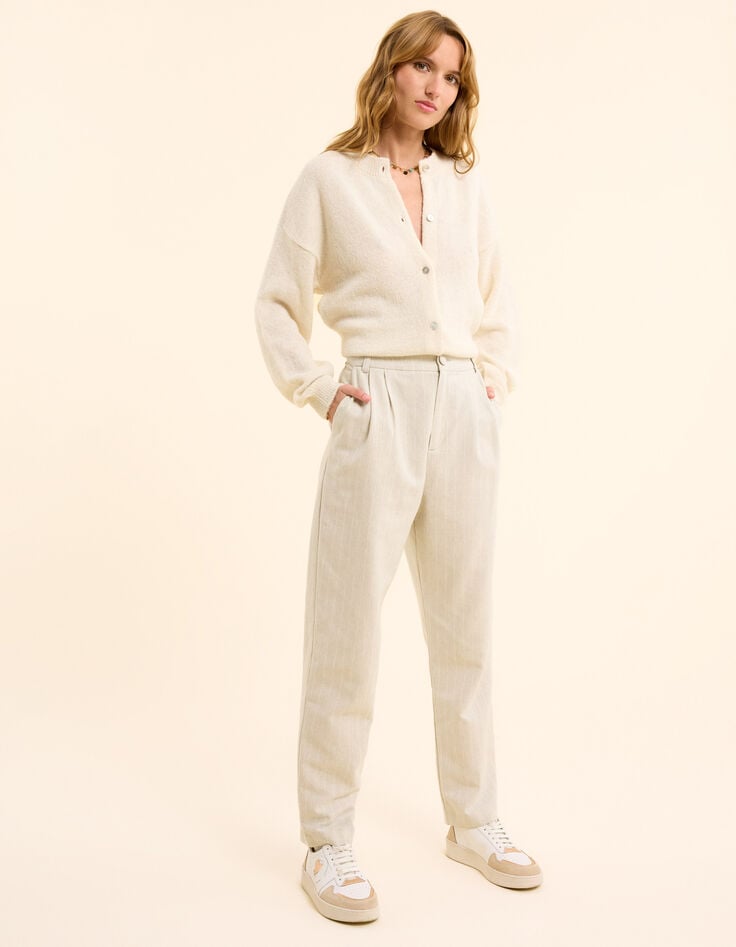 Ikks Pantalon De Costume Gris Rayures Tennis I.Code