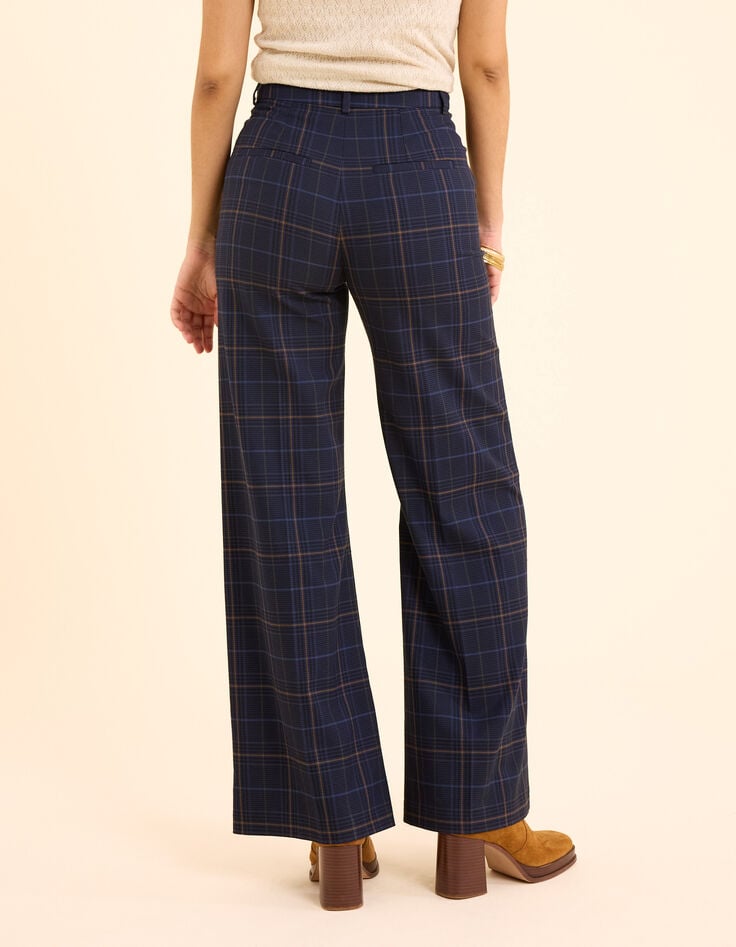 Ikks Pantalon De Costume Marine Motif Carreaux I.Code