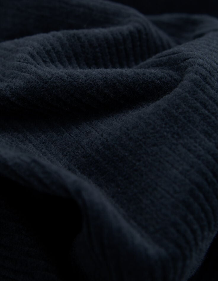 Ikks Pantalon De Costume Marine Velours Côtelé I.Code