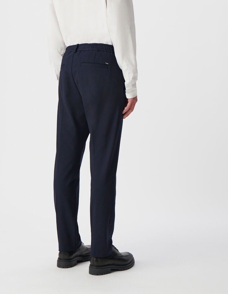Ikks Pantalon De Costume SLIM Marine Maille Milano Homme