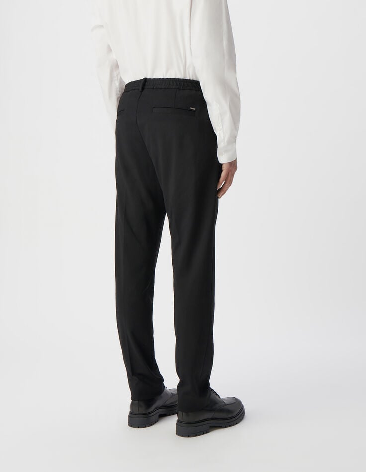 Ikks Pantalon De Costume SLIM Noir Maille Milano Homme