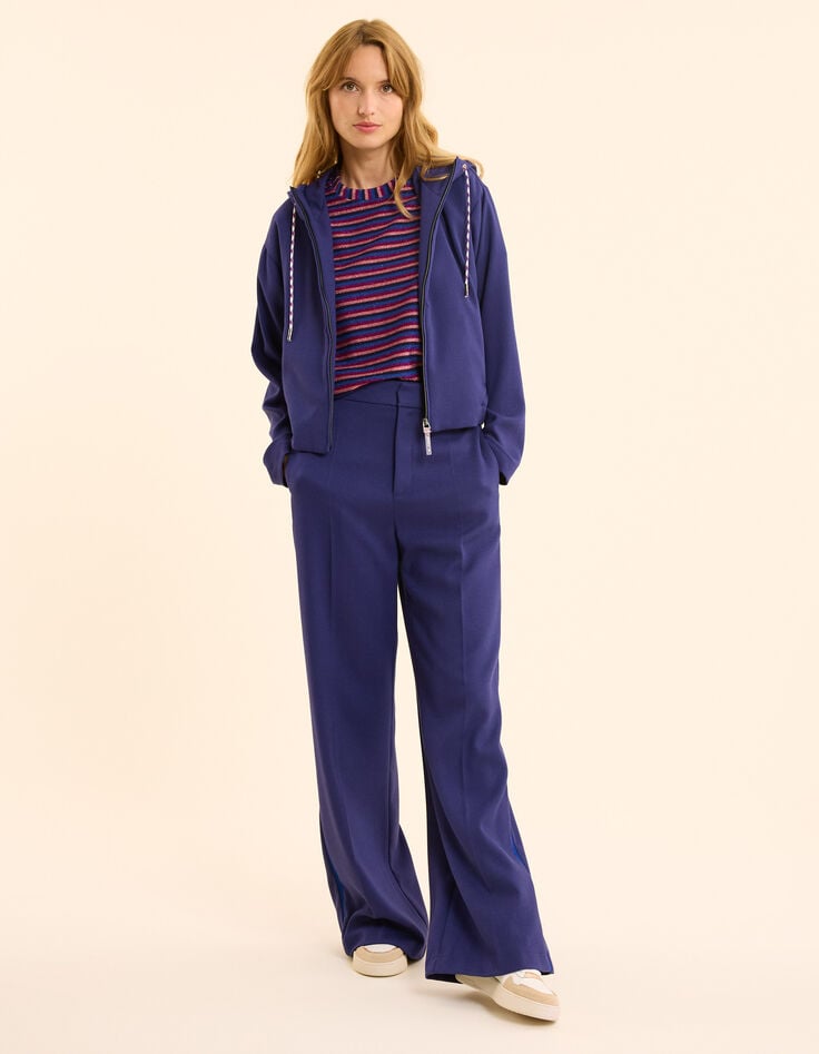 Ikks Pantalon Jogging Indigo Maille Nid D'abeille I.Code