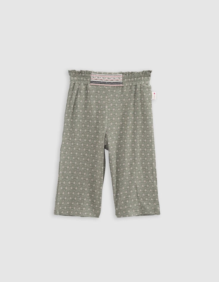 ikks Pantalon kaki imprimé graphique minimaliste bébé fille