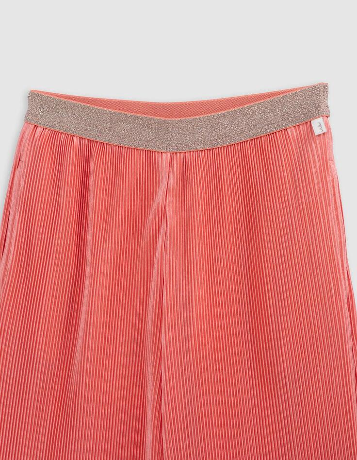 Ikks Pantalon Large Rouge Plissé élastique Pailleté Fille