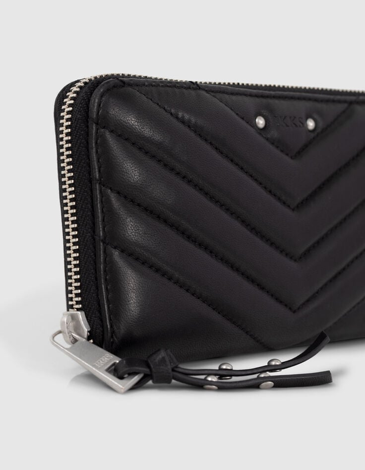 Ikks Portefeuille 1440 COMPAGNON Matelassé Chevron Femme