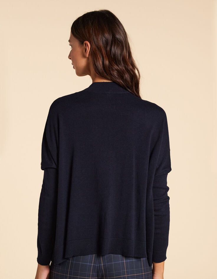 Ikks Pull Cape Marine Tricot Boutons Décoratifs I.Code