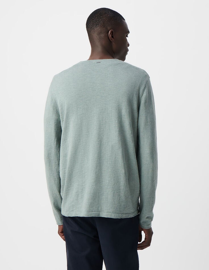 Ikks Pull Horizon Tricot Flammé Bords Roulottés Homme