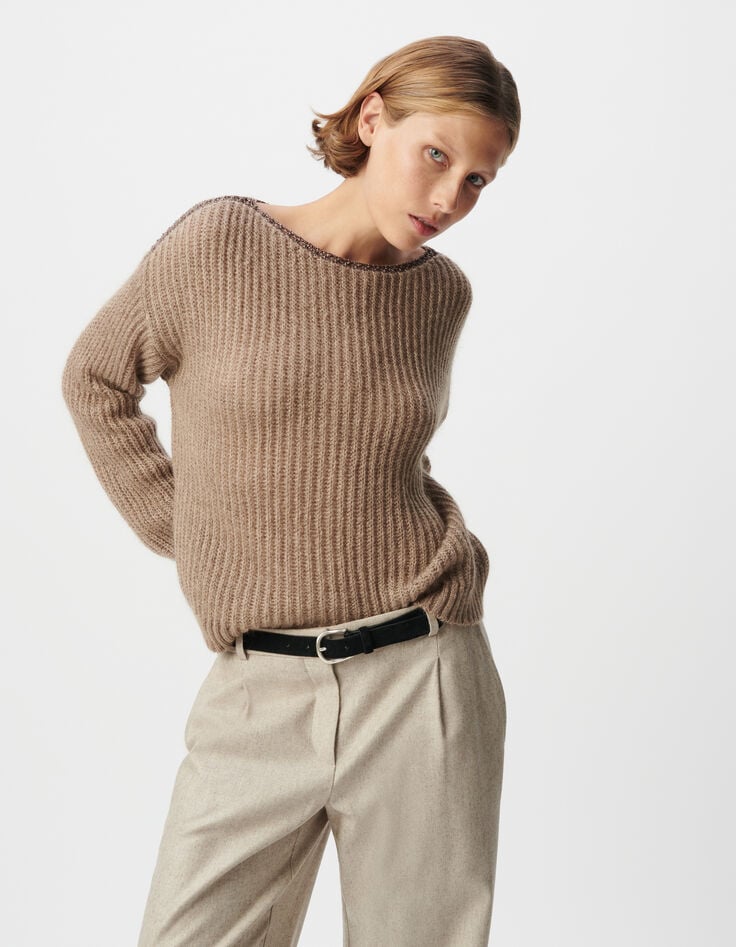 Ikks Pull Sésame Tricot Détails Lurex Encolure Femme