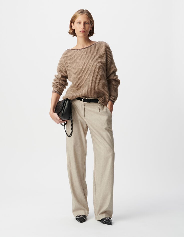 ikks Pull sésame tricot détails lurex encolure Femme