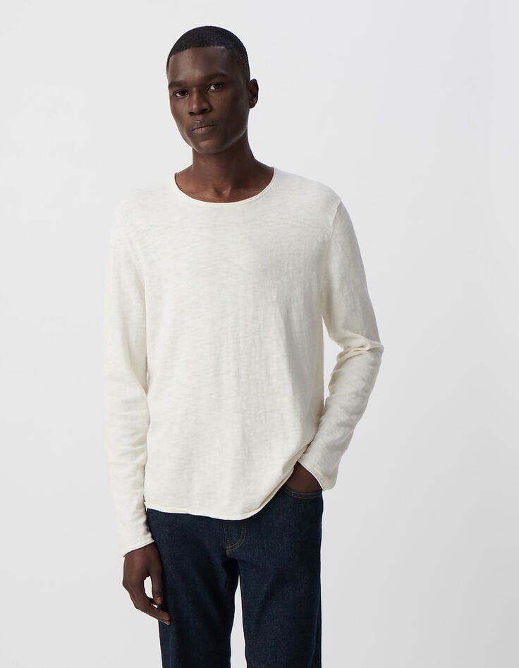 Ikks Pull Stuck Tricot Flammé à Bords Roulottés Homme