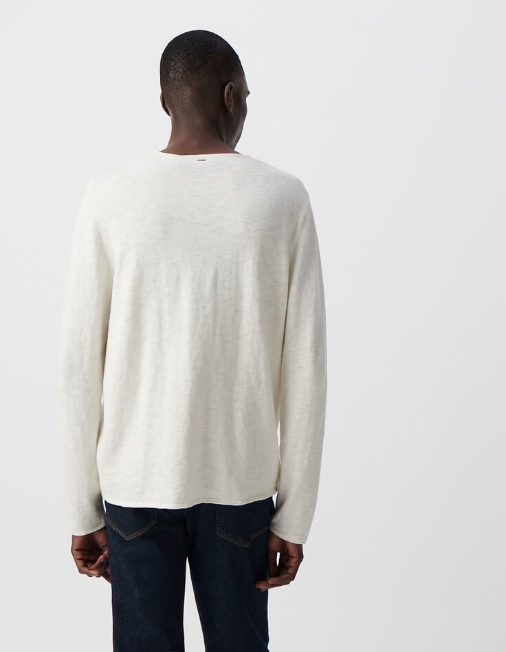 Ikks Pull Stuck Tricot Flammé à Bords Roulottés Homme