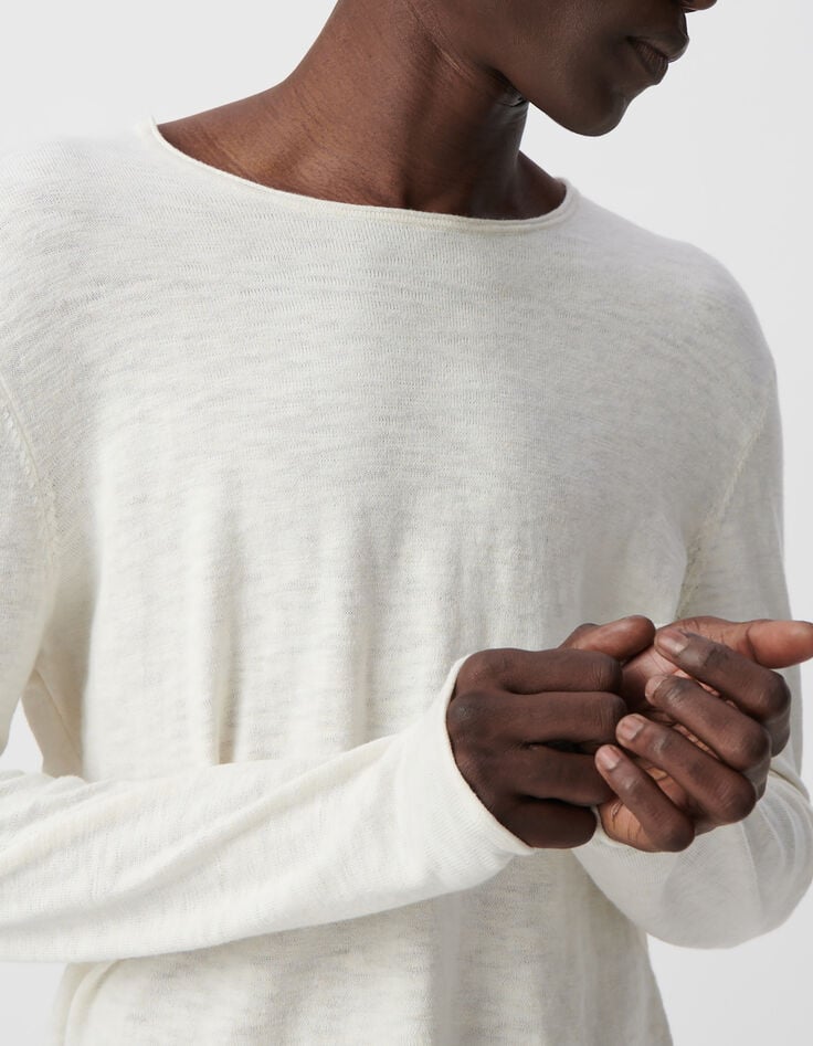 Ikks Pull Stuck Tricot Flammé à Bords Roulottés Homme