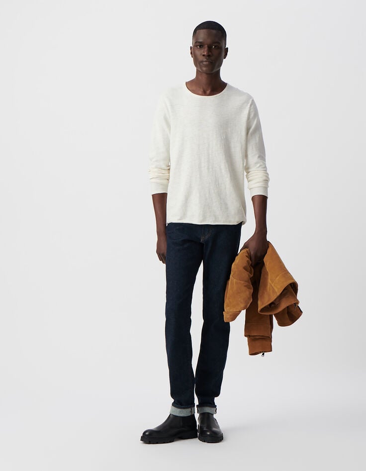 ikks Pull stuck tricot flammé à bords roulottés Homme