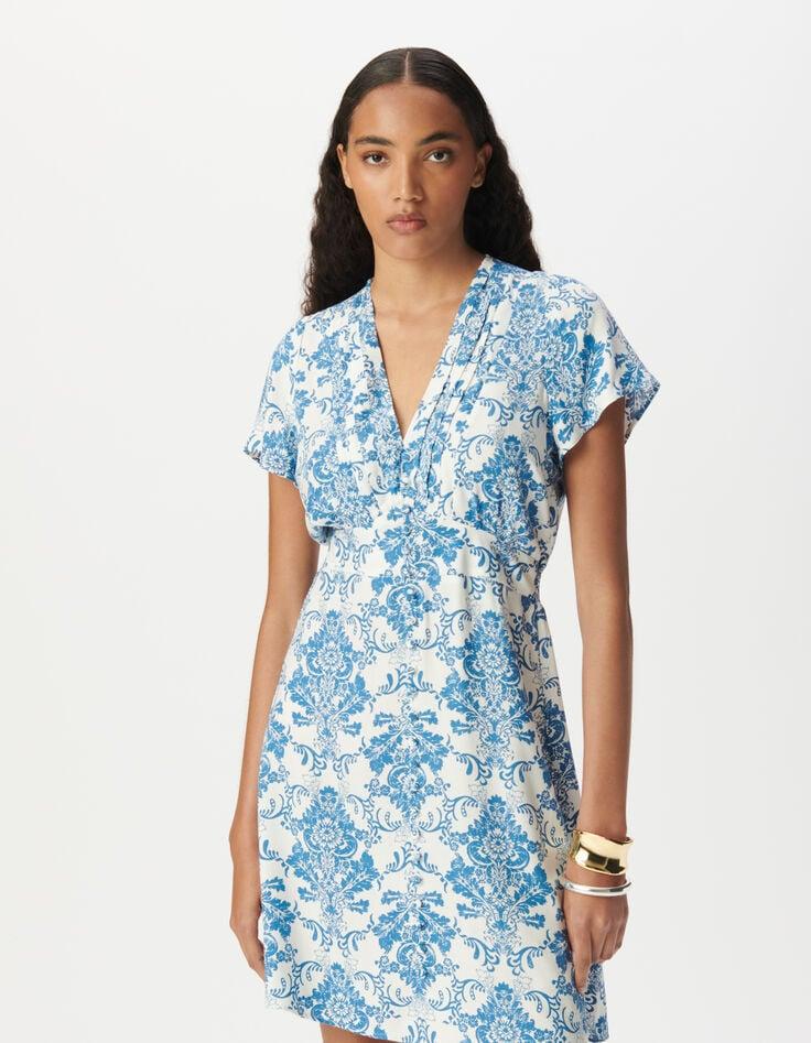 Ikks Robe LENZING™ ECOVERO™ Imprimé Faïence Bleu Femme